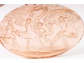 Antique Art Deco Dancing Nymphs Glass Wall Plaque