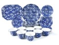 Crownford China Co. Staffordshire England Calico Blue Serveware