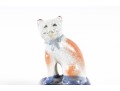Staffordshire Style English Pottery Miniature Cat Bookends 