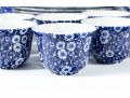 Crownford China Co. Staffordshire England Calico Blue Serveware