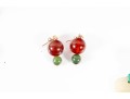 Vintage Asian Beaded Jade & Soapstone Talismans  With Earrings