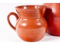 Trio Of Orange Glaze NC Pottery