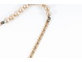 Brass Plated Pearl Teardrop Necklace 