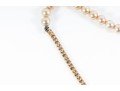 Brass Plated Pearl Teardrop Necklace 