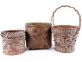 Trio Of Vintage Woven Basets