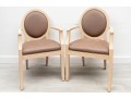 Pair Of Leatherette Accent Chairs By William Switzer