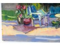 Hannah Cole Buie (American, B. 1955) Oil On Canvas Patio Scene