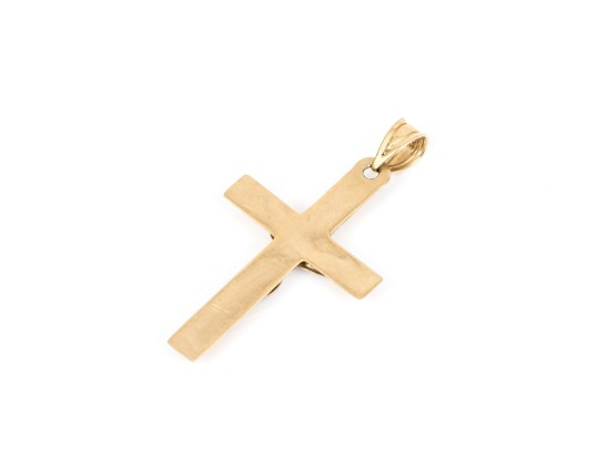 14k Yellow Gold Crucifix Pendant