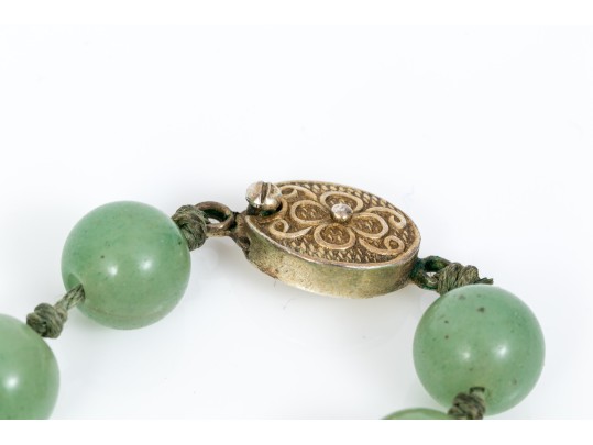 Silver Bracelet, Earrings And Beaded Necklaces