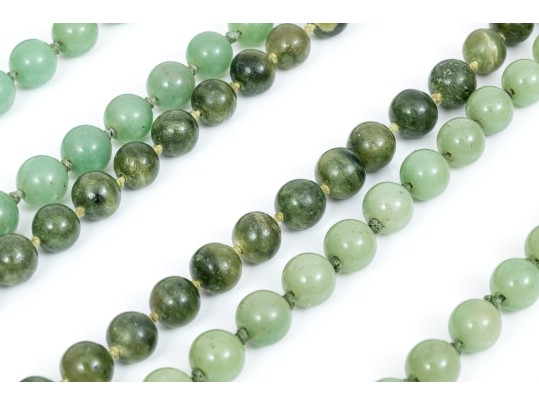 Silver Bracelet, Earrings And Beaded Necklaces