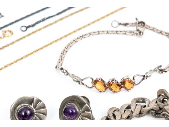 Lot Of Gold Filled, 800 Silver And Sterling Silver Jewelry