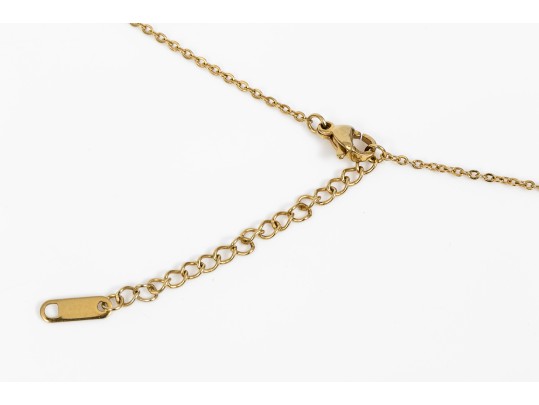 Striking Gold Plated Fringed Fashion Necklace