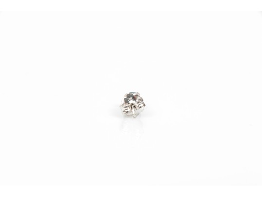 14k White Gold Pretty Blue Moissanite Stud Earrings
