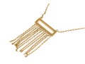 Striking Gold Plated Fringed Fashion Necklace