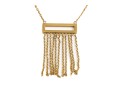 Striking Gold Plated Fringed Fashion Necklace