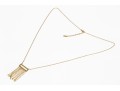 Striking Gold Plated Fringed Fashion Necklace