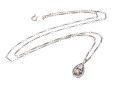 Elegant 14K White Gold Diamond Pendant Necklace