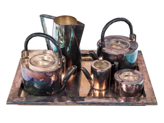 Six Piece Silver Plated Lambert Art Deco Style Service