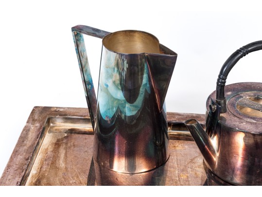 Six Piece Silver Plated Lambert Art Deco Style Service