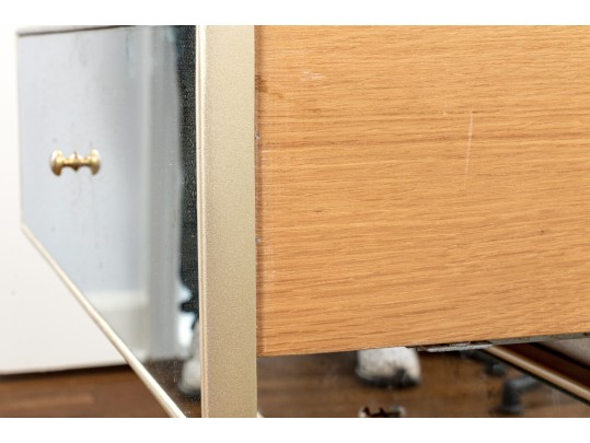 Chic Pair Of Mirrored End Tables