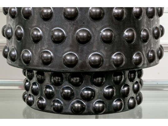 Pair Of Robert Abbey Dolly Ceramic Hobnail Table Lamps