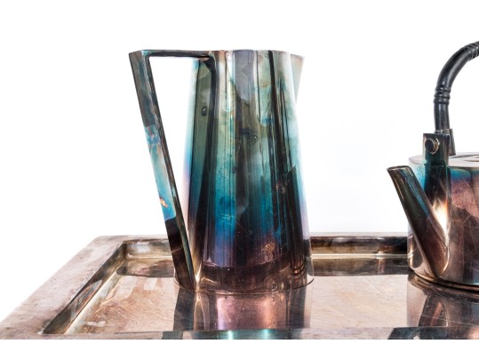 Six Piece Silver Plated Lambert Art Deco Style Service