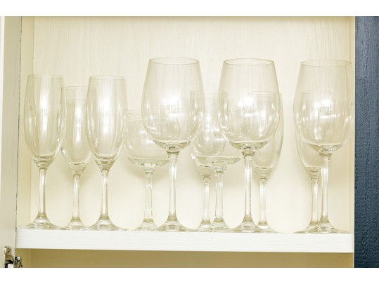 Large Assortment Of Glass Stemware