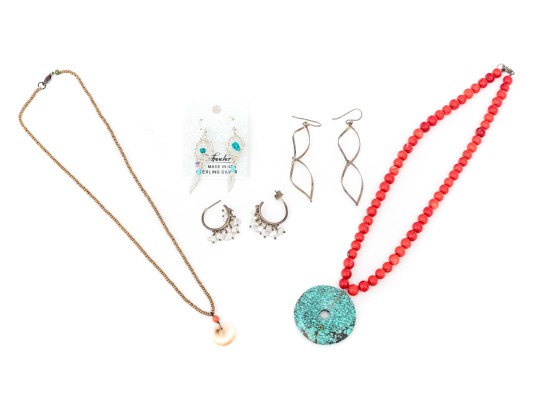 Group Of Sterling Silver Fashion Jewelry