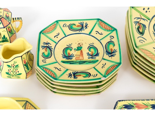 French Henriot Quimper Ceramic Service