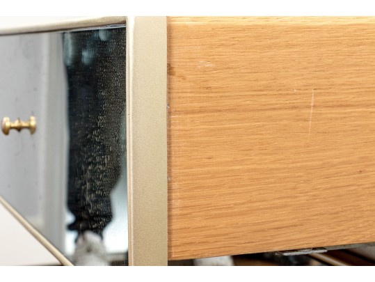 Chic Pair Of Mirrored End Tables