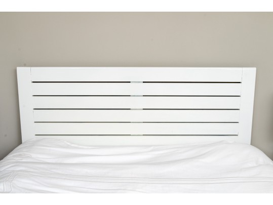 White Finished Wooden Bed Frame
