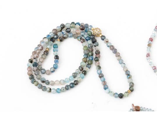 Collection Of Beaded Fashion Jewelry - Including Saachi Grey Beaded Torsade