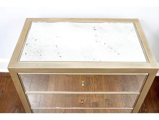 Chic Pair Of Mirrored End Tables