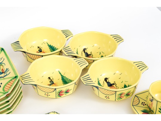 French Henriot Quimper Ceramic Service