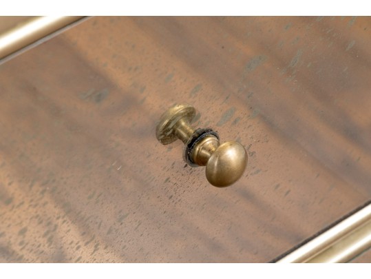 Chic Pair Of Mirrored End Tables