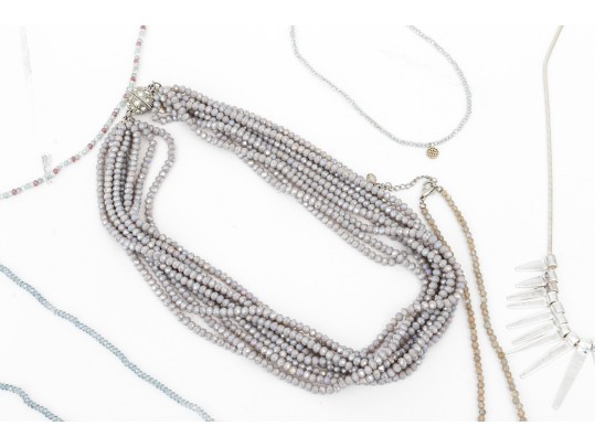 Collection Of Beaded Fashion Jewelry - Including Saachi Grey Beaded Torsade
