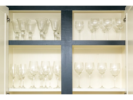 Large Assortment Of Glass Stemware