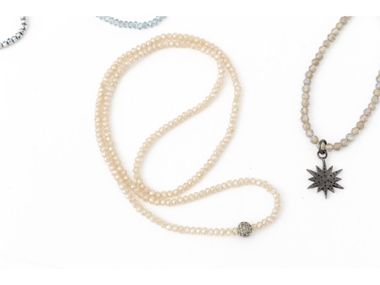 Collection Of Beaded Fashion Jewelry - Including Saachi Grey Beaded Torsade