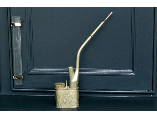 Vintage Chinese White Brass Opium Pipe