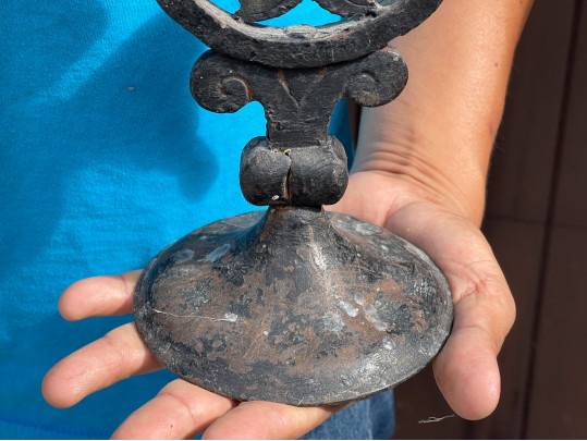 Pair Of Hugo Berger For Goberg Arts & Crafts Iron Candelabra