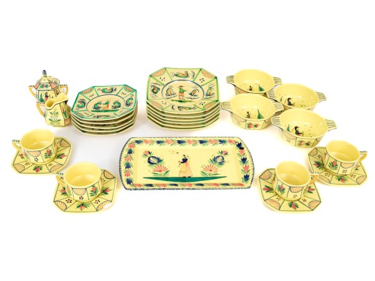 French Henriot Quimper Ceramic Service