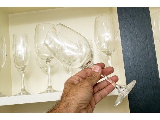 Large Assortment Of Glass Stemware