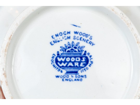 Trio Of English Blue And White Ceramics Including Spode And Enoch Wood