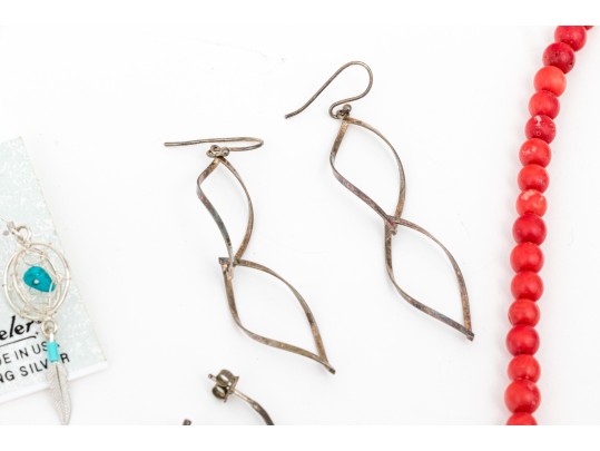 Group Of Sterling Silver Fashion Jewelry