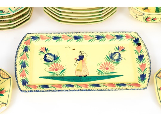 French Henriot Quimper Ceramic Service