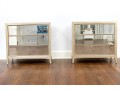 Chic Pair Of Mirrored End Tables