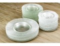 Fabulous Set Of Ribbed Glass Plates