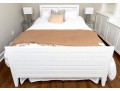 White Finished Wooden Bed Frame