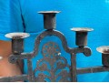 Pair Of Hugo Berger For Goberg Arts & Crafts Iron Candelabra
