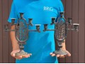 Pair Of Hugo Berger For Goberg Arts & Crafts Iron Candelabra